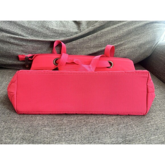 Thirty One Vary You Versatile Tote In Coral Quilted Dots Double Handle Bag - Picture 3 of 9